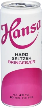 Hansa Hard Seltzer Bringebær 0,33l boks