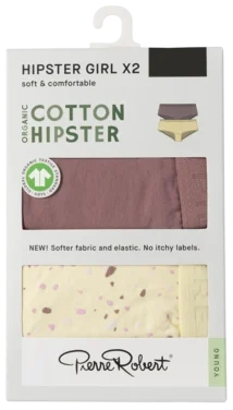 Cotton Hipster Jr Girl Dustyrose-ivory 158-164