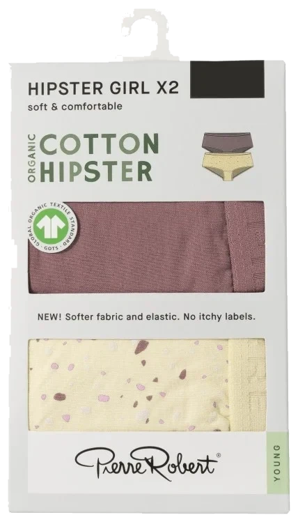 Cotton Hipster Jr Girl Dustyrose-ivory 158-164