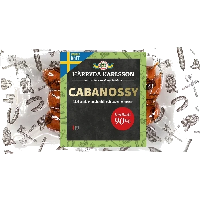 Cabanossy 90% Kötthalt 270g Härryda Karlsson