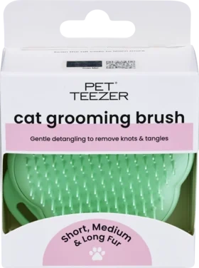 Pet Teezer Cat Grooming Brush Green