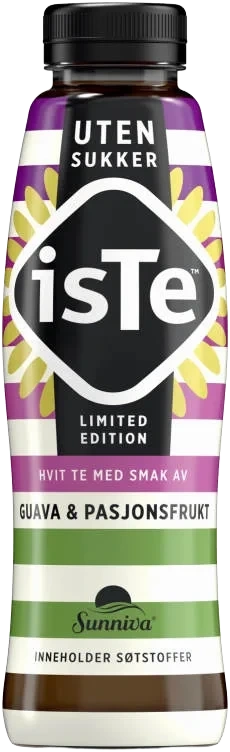 Iste Guava/Pasjon u/Sukker 0,5l flaske Sunniva
