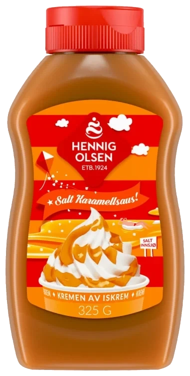 Salt Karamellsaus 325g Hennig-Olsen Is