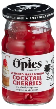 Cocktailbær Rød m/Stilk 125g Opies