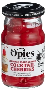 Cocktailbær Rød m/Stilk 125g Opies