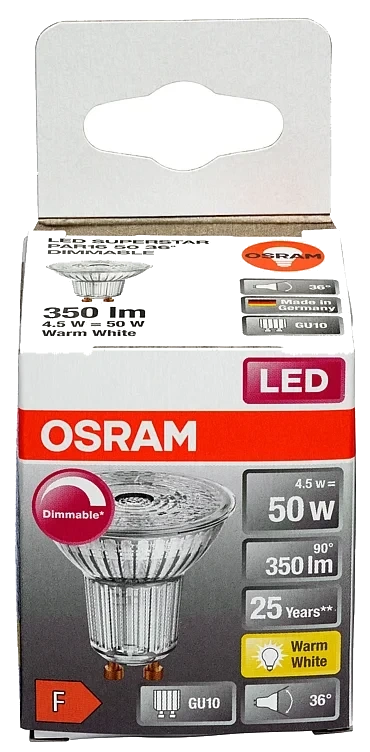 Lyspære Led Spot Par16 50 Dim Gu10 Osram