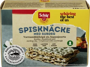 Knekkebrød m/Surdeig Gl.Fri 130g Schär