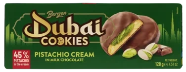 Dubai Cookies Pistasjkrem og Sjokolade 128g