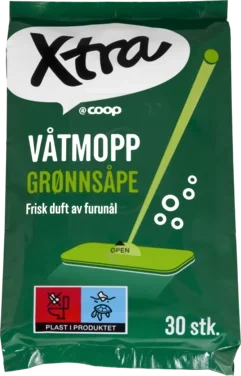 Våtmopp Grønnsåpe 30stk Xtra
