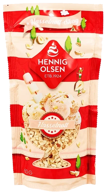 Strøssel Hakkede Hasselnøtter 60g Heo