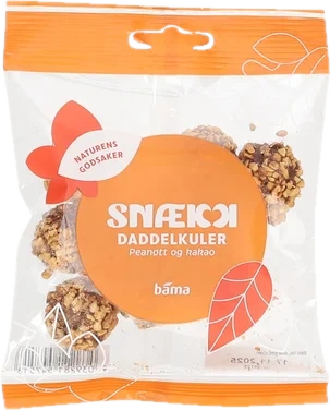 Daddelkuler Peanøtter og Kakao 70g Snækk