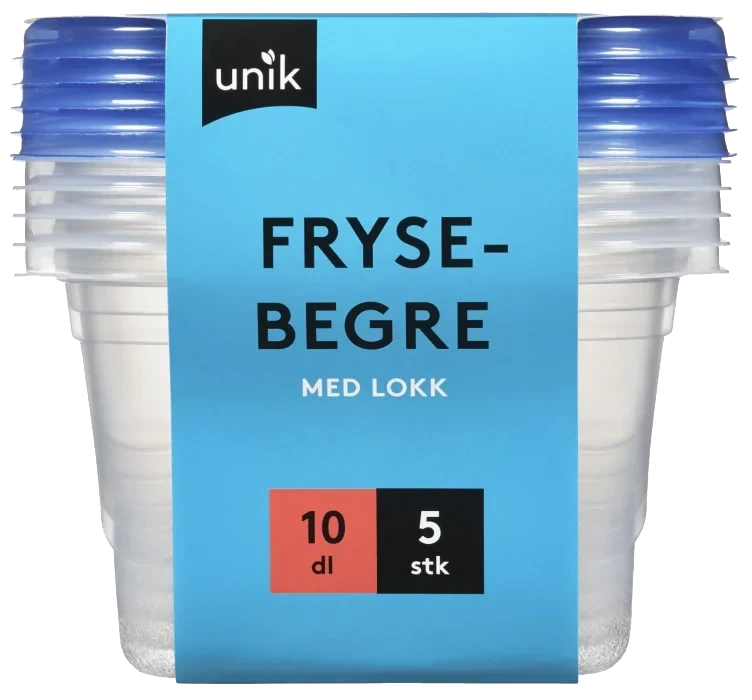 Frysebeger 10dl 5stk Unik