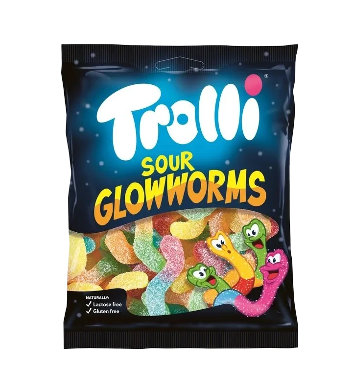 Trolli Sour Glowworms 100 g