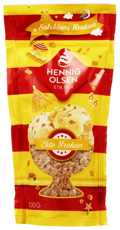 Strøssel Ekte Krokan 100g Hennig-Olsen