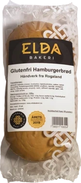 Hamburgerbrød glutenfri 2pk 160g Elda Bakeri