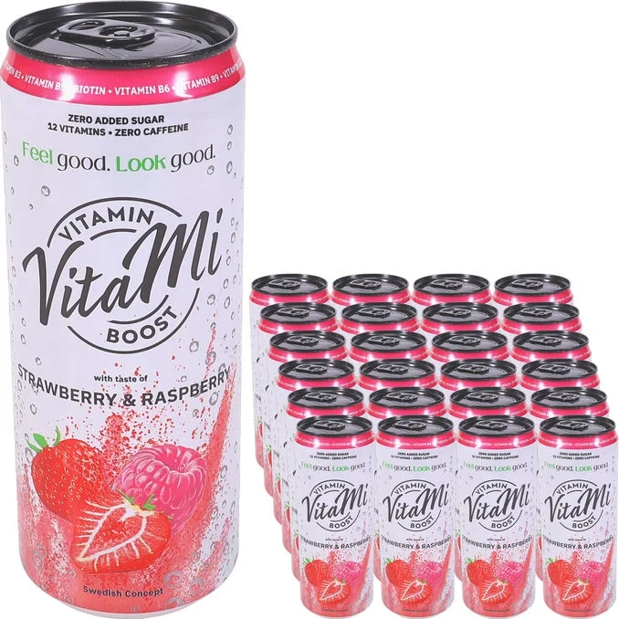 Dryck Jordgubb & Hallon 24-pack