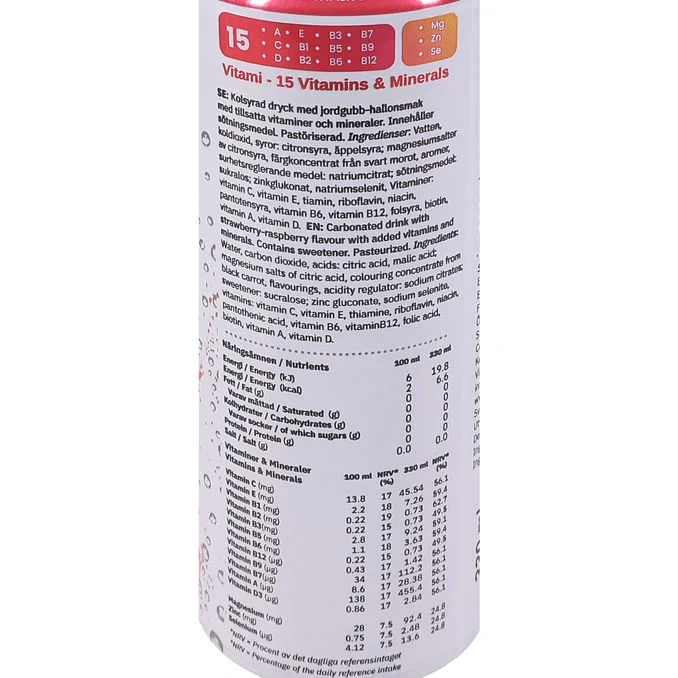 Dryck Jordgubb & Hallon 24-pack