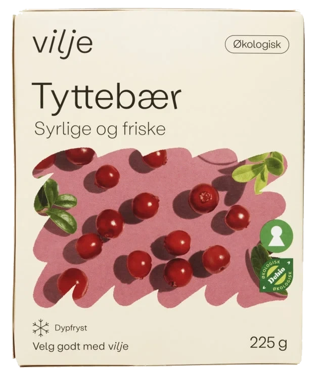 Tyttebær Økologisk 225g Vilje