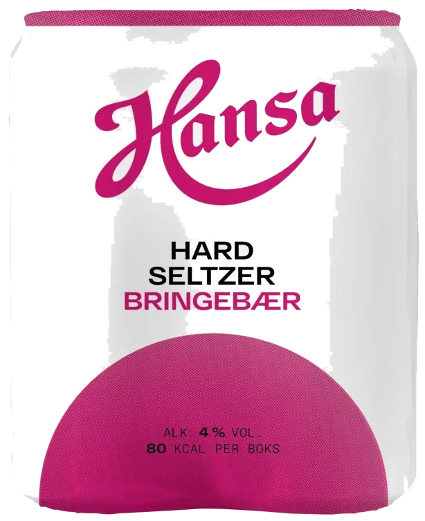 Hansa Hard Seltzer Bringebær 0,33lx4 boks