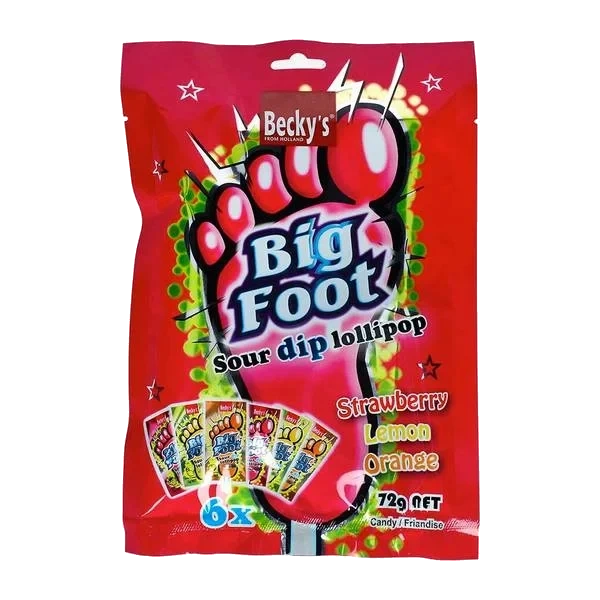 Big Foot - Sour Dip Lollipops x6