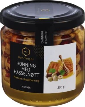 Øko Akasiehonning 230g m/Hasselnøtter