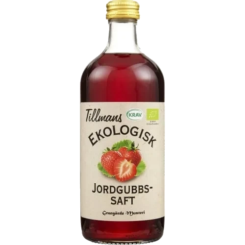 Jordgubb Ekologisk Saft Glas