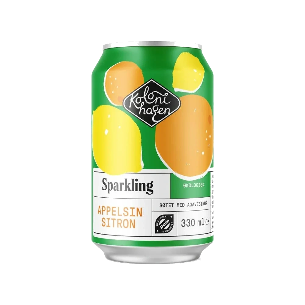 Økologisk Sparkling appelsin og sitron