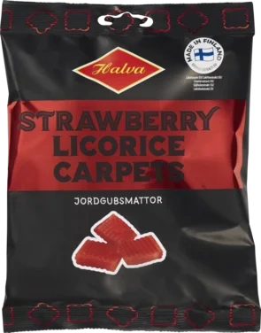 Licorice Carpets Strawberry 125g Halva