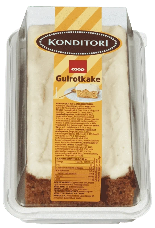 Coop Gulrotkake 400g