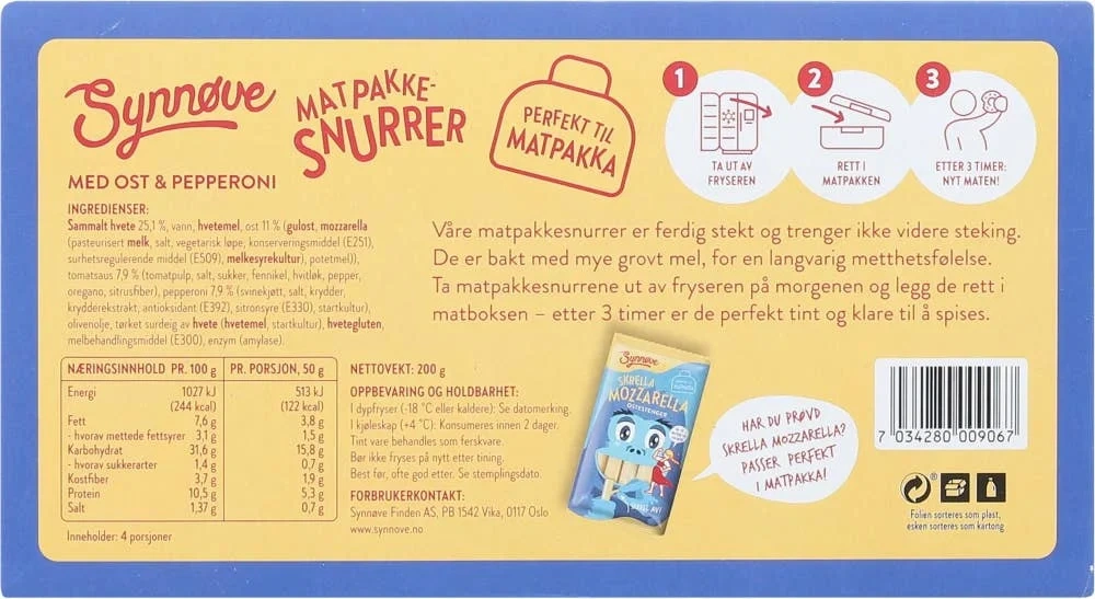Matpakkesnurrer