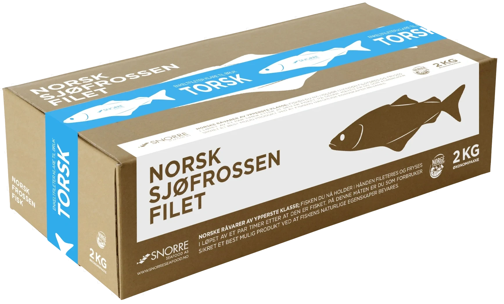 Torsk Filet u/Skinn Iqf 2kg Snorre