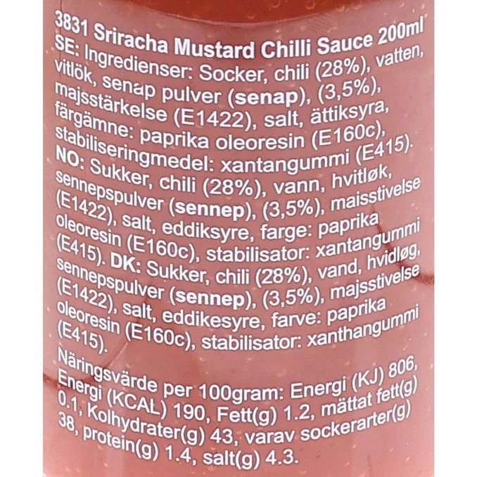Chilisås Sriracha Mustard