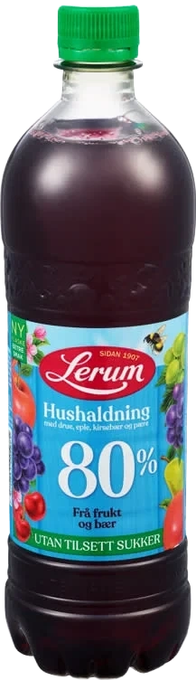 Husholdningssaft U/Sukker 0,75L Lerum