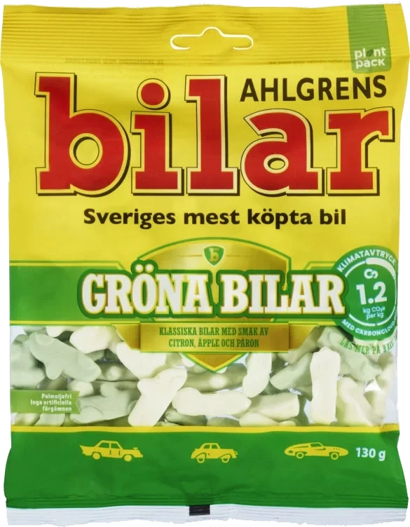 Ahlgrens Biler 130g Grønne Biler