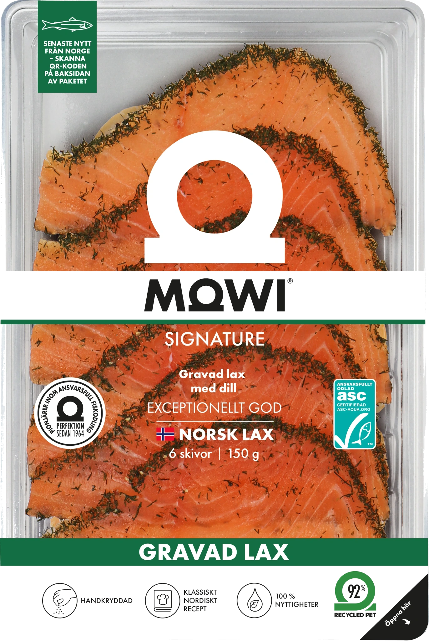 Lax Gravad Skivad 150g Mowi