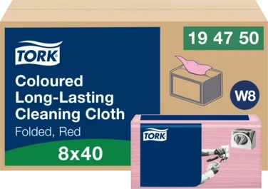 Prem Klut Farge Rød Nonwoven Tork