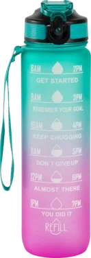 Drikkeflaske Pink And Green 1000ml Hollywood Motivational Bottle