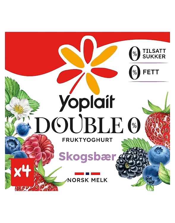 Yoplait Double Skogsbær 4x125g