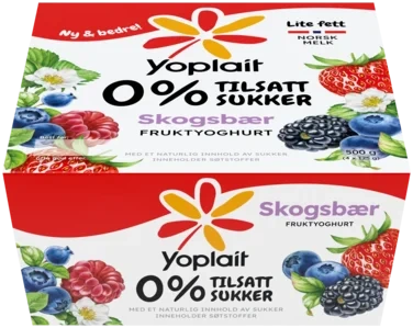Yoplait 0% Yoghurt Skogsbær 4x125g