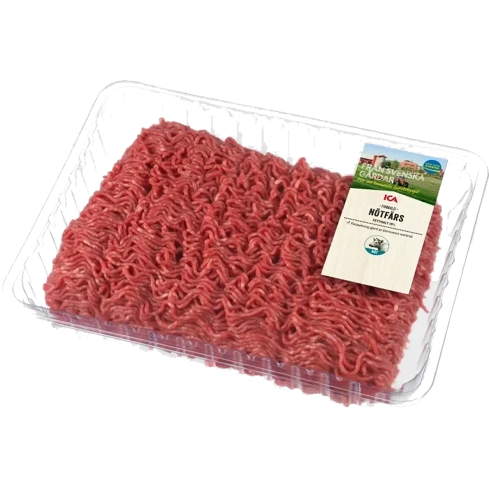 Nötfärs Färsk Finmald 12% ca 1,6kg ICA