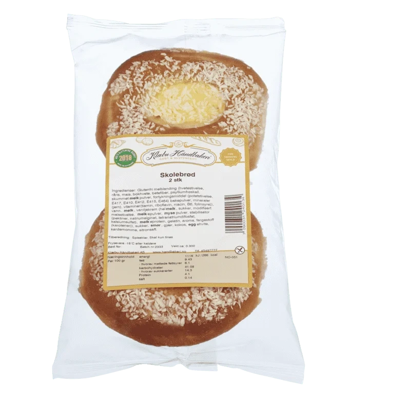 Skolebrød Glutenfri 2 stk 300 Gr (9)