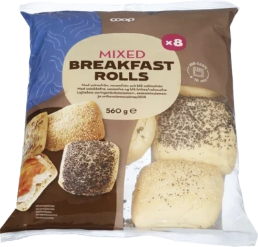 Bread Rolls Mixed 8 Pcs