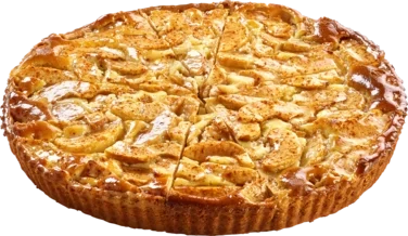 Apple Tart Normande Eplekake Tin og Server Ferdig Delt