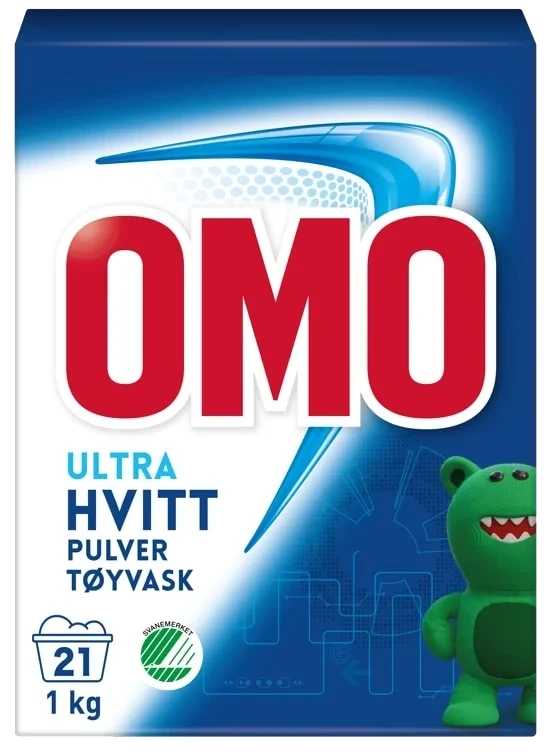 Ultra Hvitt Pulver 1kg Omo