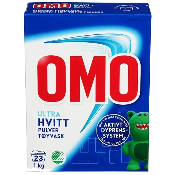 Ultra Hvitt Pulver 1kg Omo