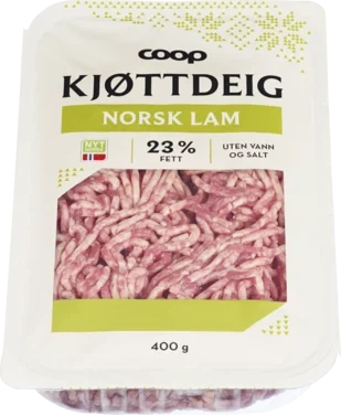 Coop Kjøttdeig av Lam 400g 23%