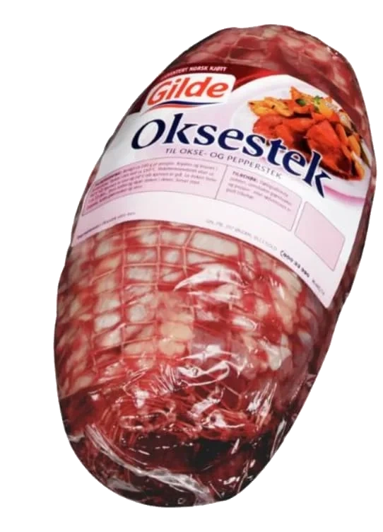 Oksestek Surret Av Storfe Bog pr Kg