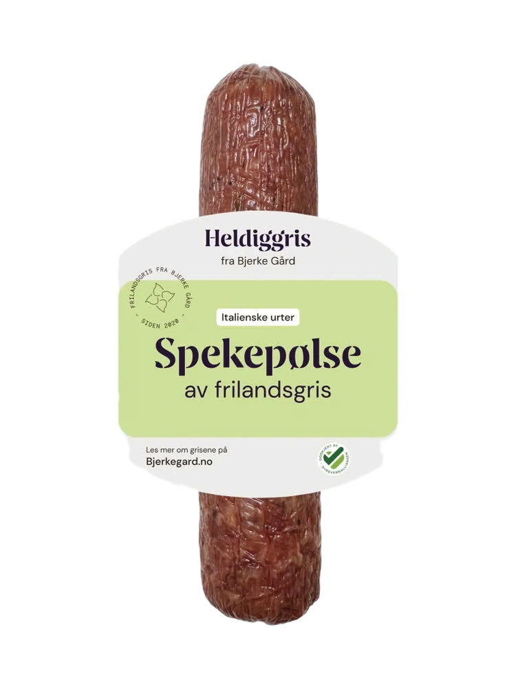 Heldiggris Spekepølse Italienske Urter 200g