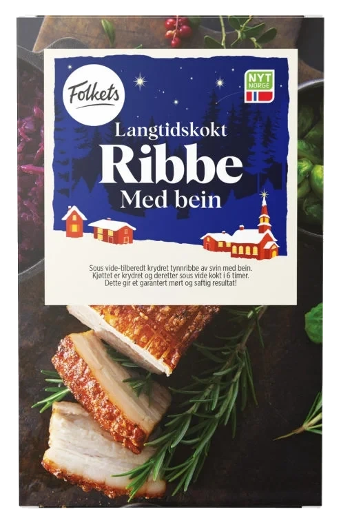 Ribbe Sous Vide m/Krydret Ca500g Folkets