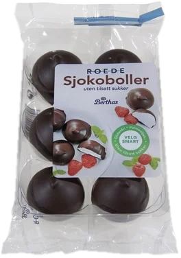 Sjokoboller u/Sukker 6pk Berthas